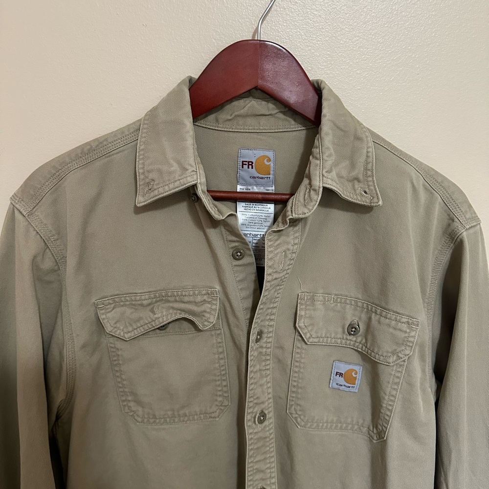 Carhartt Men’s Tan Work Shirt Jacket